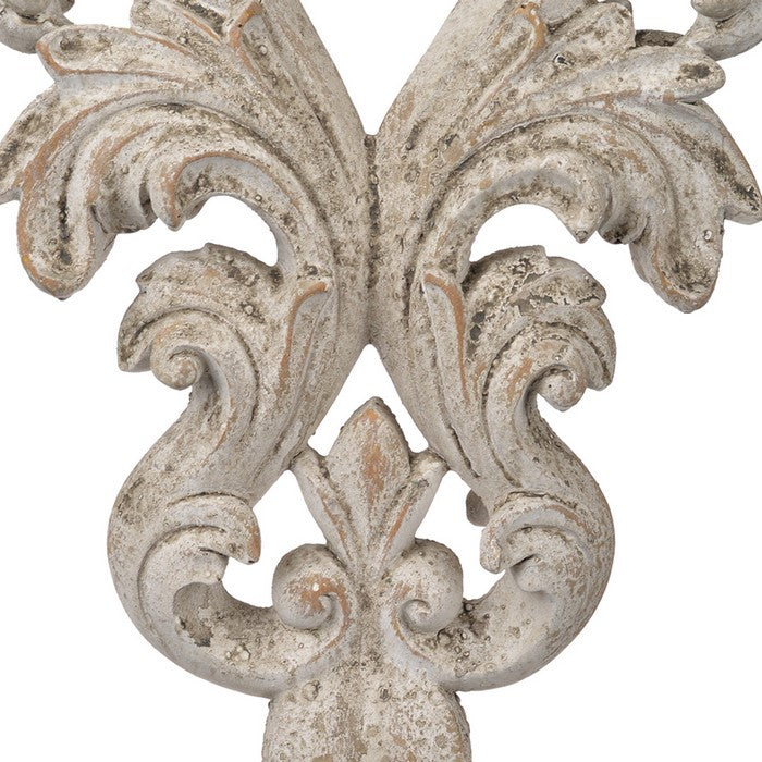 Cement and Sand ConstructedDecorative Accent Sculpture, White