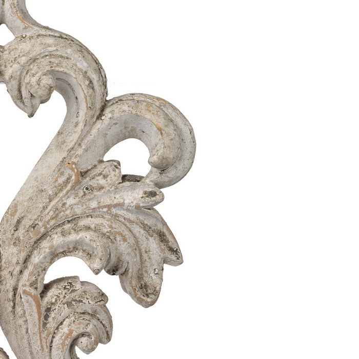 Cement and Sand ConstructedDecorative Accent Sculpture, White