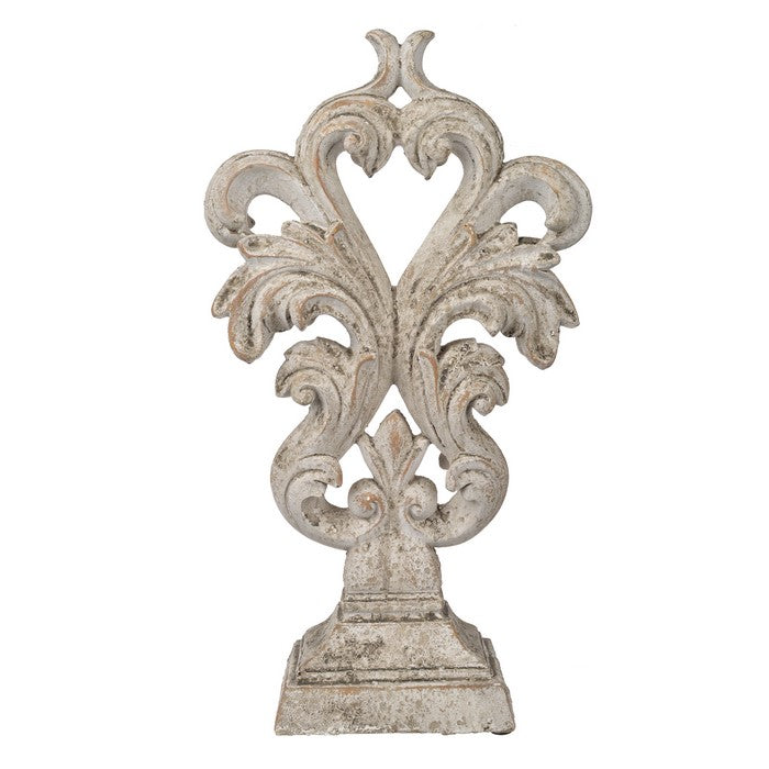 Cement and Sand ConstructedDecorative Accent Sculpture, White