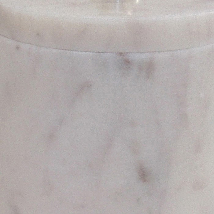 Marble Constructed Jar with Lid, Large, White