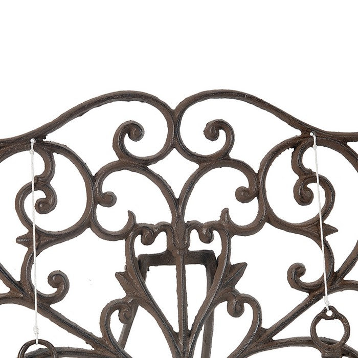 Metal Book Stand with Key and Lock Paper Weight, Brown
