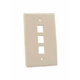 Leviton 41080-3WP 3-Port QuickPort Wall Plate, White