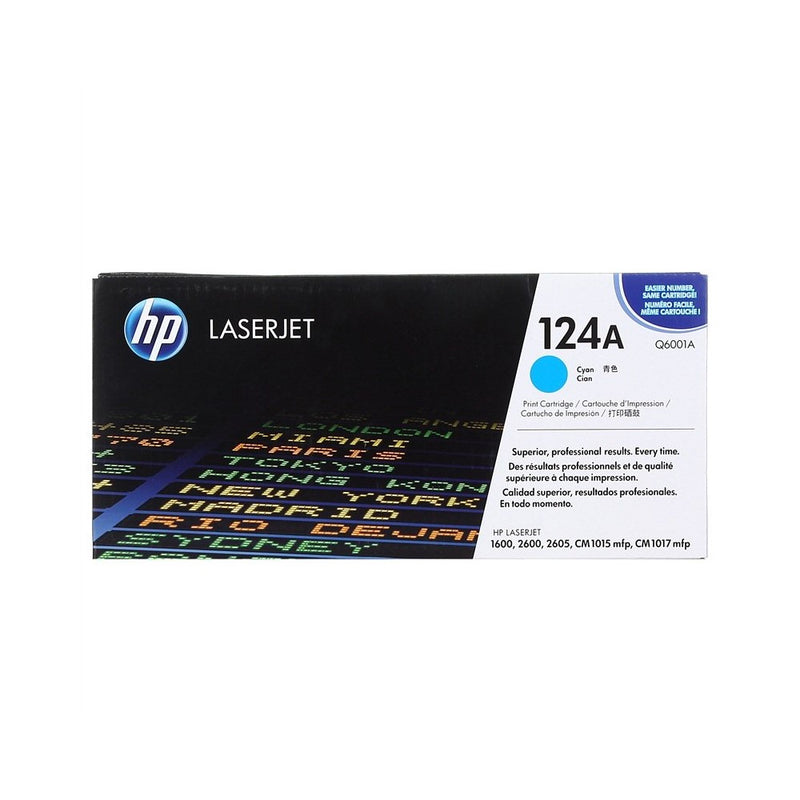 HP 124A (Q6001A) Cyan Original LaserJet Toner Cartridge