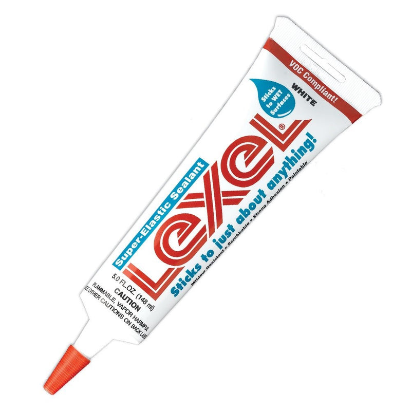 SASHCO 13043 Lexel Synthetic Rubber, 5 oz Tube, White, Voc