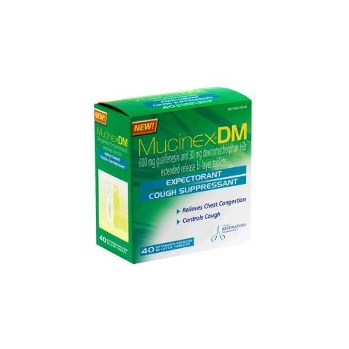 Mucinex DM-Expectorant/Cough Suppressant, 120 Tablets (3 Packs of 40 Count)