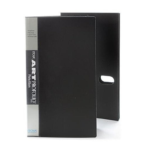 Itoya OL-120 Art Profolio Photo Album 3 4x6 inches Photos Per Page With Protective Sleeve 120 Pockets Black