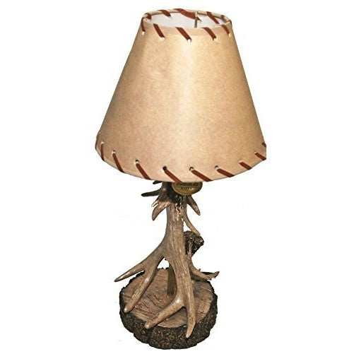 Single Antler Lamp With Deer Shade