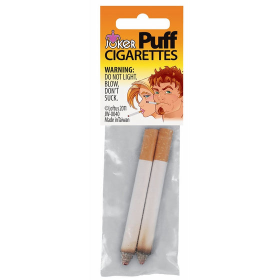 Loftus Joker Fake Puff Cigarettes (2 Pack), White/Orange