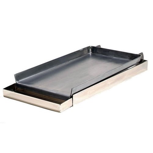 Master Chef 7 Gauge Steel Commercial Two Burner Griddle with Removable Grease Tray