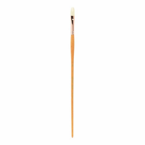 Princeton Refine Artist Brush, Brushes for Oil and Acrylic Paint, Series 5400 Natural Chunking Bristle, Flat, Size 4