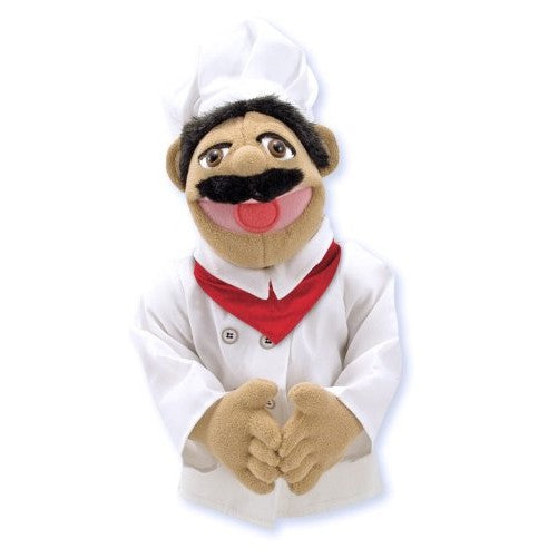 Melissa & Doug Chef Puppet With Detachable Wooden Rod for Animated Gestures
