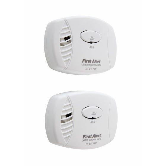 First Alert CO400 Battery-Operated Carbon Monoxide Alarm, 2-Pack