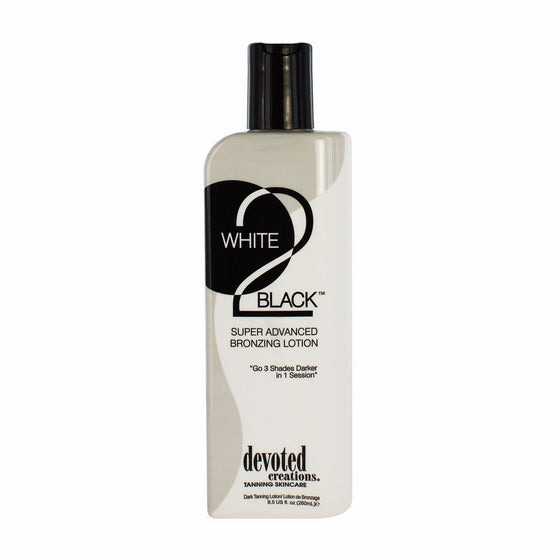 Devoted Creations White 2 Black Supre Advanced Bronzer Tanning Lotion, 8.5 Ounce