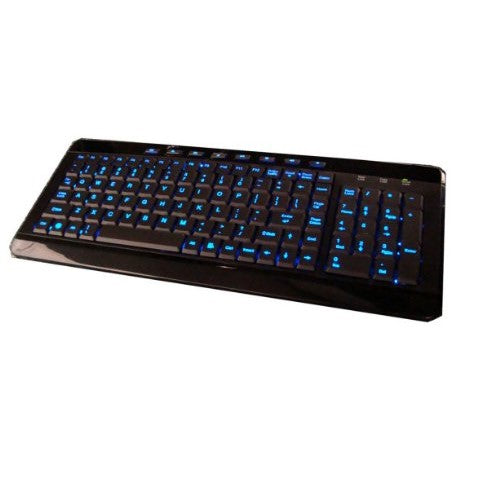 Black LED Lighted Keyboard W-9868BK USB