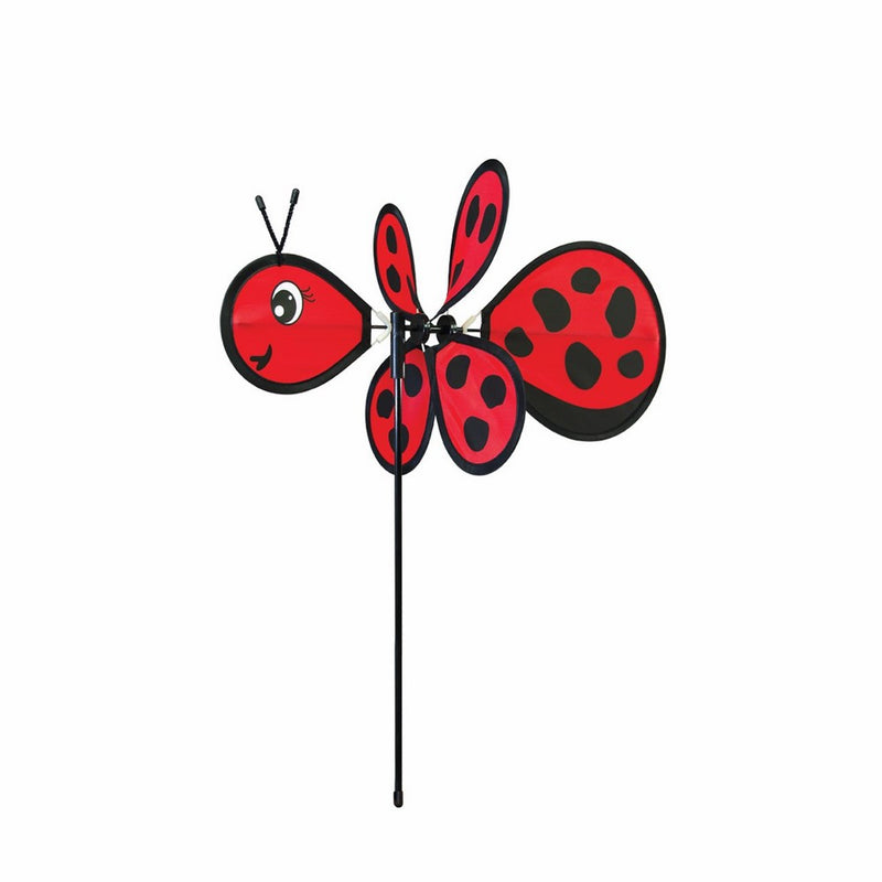 In the Breeze Baby Bug Ladybug Wind Spinner - Silk Screened Details - Fun Spinner for your Flower Pot's, Garden and Yard