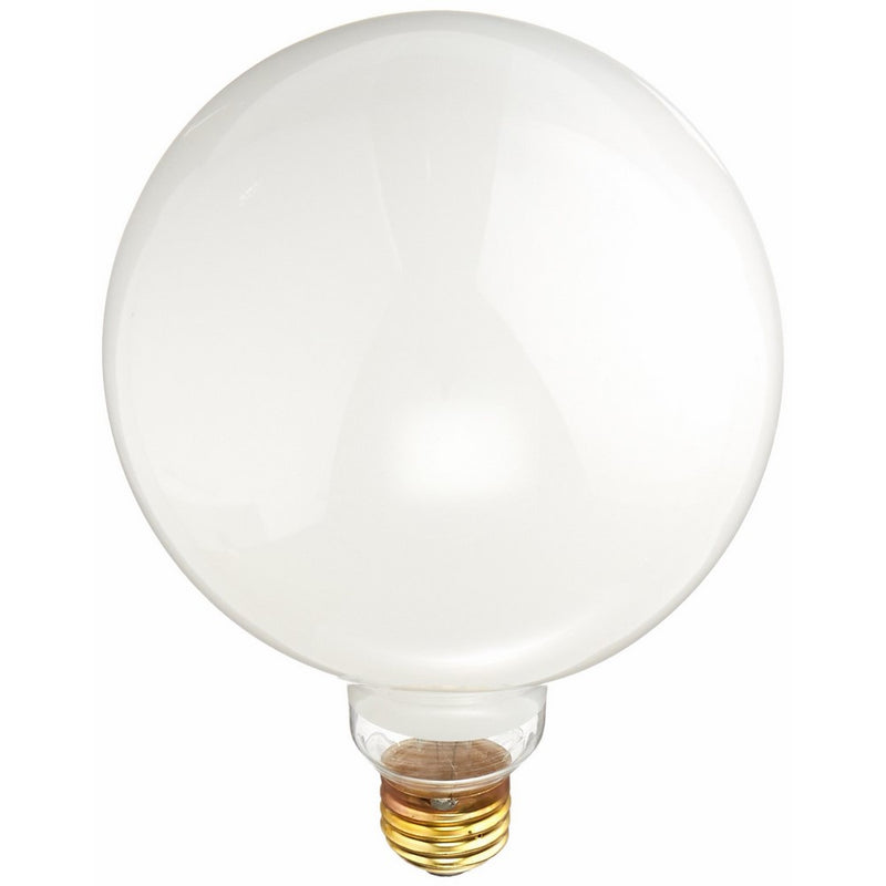 Bulbrite 100G40WH 100W G40 Globe 125V Standard Base Light Bulb, White