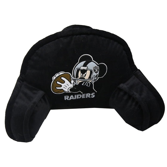 The Northwest Company Officially Licensed NFL Oakland Raiders Mickey Mouse Plush 12" x 20" Embroidered Bed Rest Pillow