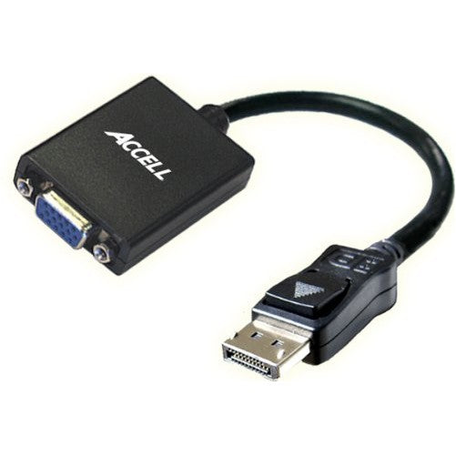 Accell DisplayPort to VGA Active Adapter - AMD Eyefinity Certified, 1920x1200 (WUXGA) 60Hz - Poly Bag Package