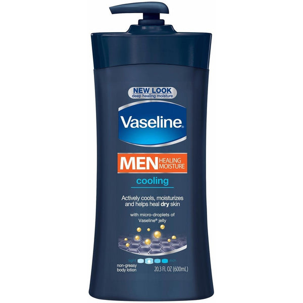 Vaseline Men Healing Moisture Body Lotion - Cooling - 20.3 oz