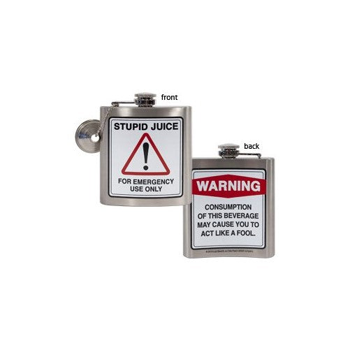 Laid Back CS13055 Stupid Juice Stainless Steel Flask, 6-Ounce