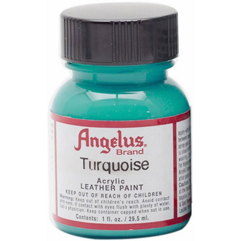 Angelus Brand Acrylic Leather Paint Water Resistant 1 oz - Select Your Color (#43 Turquoise)