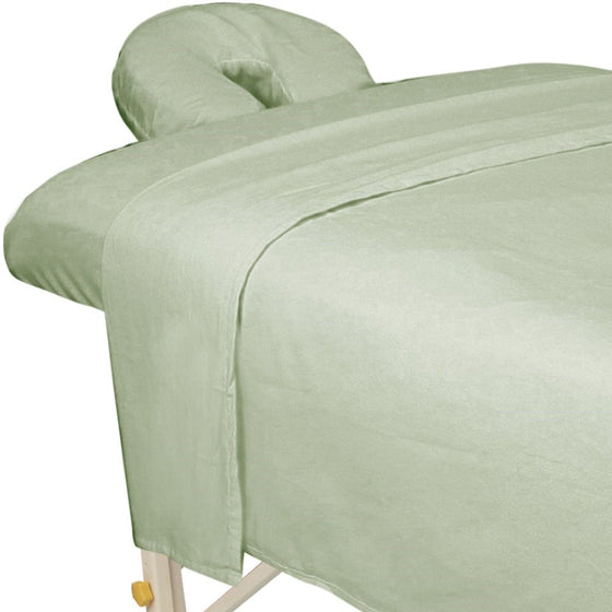 For Pro Premium Flannel Sheet 3 Piece Set, Sage