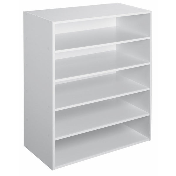 ClosetMaid 1565 Stackable 5-Shelf Organizer, White