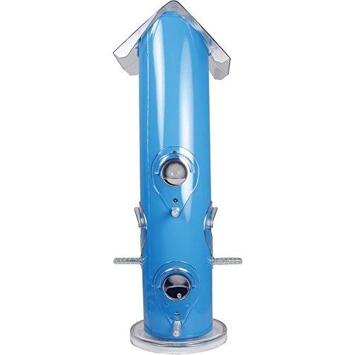 Perky-Pet 391 Blue Metal Tube Wild Bird Feeder