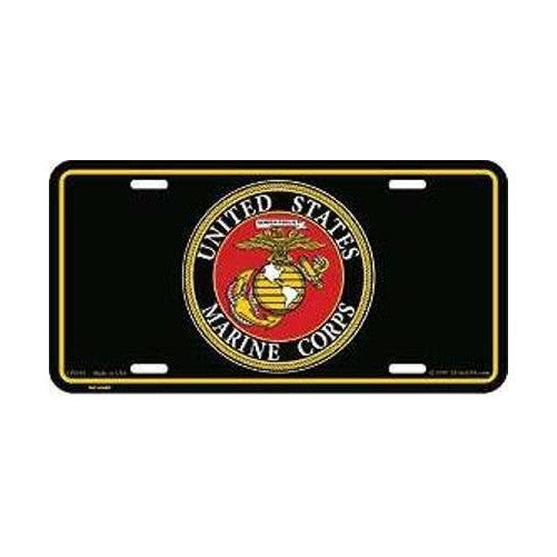 United States Marine Corps License Plate (Black)