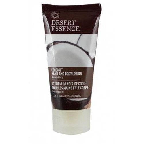 Desert Essence Hand & Body Lotion - Coconut - Travel Sz - 1.5 oz - 1 Case