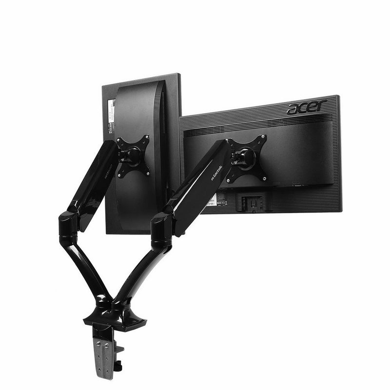 Loctek Heavy Duty Gas Spring Dual Arm Desk Mounts Fits 10"-27" Monitor (D5DH)