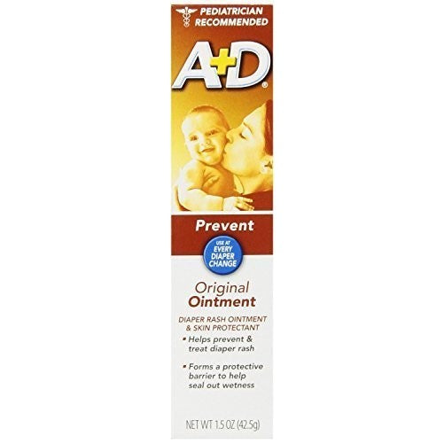 A & D Diaper Rash Ointment & Skin Protectant, Original -1.5 ounces - 2 Pack