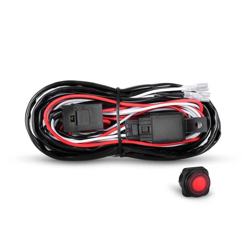 Nilight Off Road LED Light Bar Wiring Harness Kit 12V Relay On/Off Rocker Switch ATV Jeep Truck,2 years Warranty