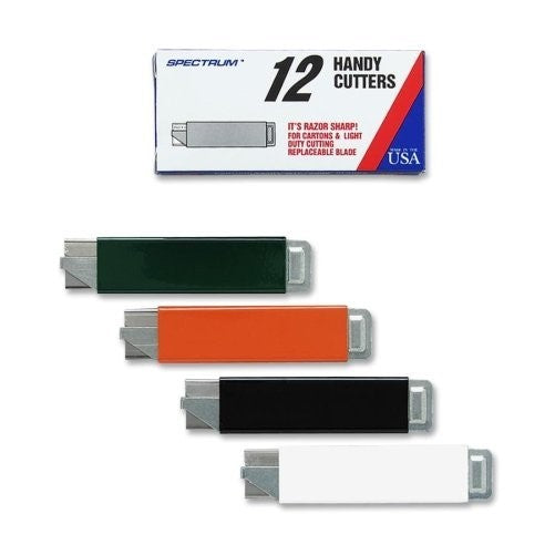 4 X Handy Box Cutter, Tap Open/Tap Close, 12 per Box, Assorted
