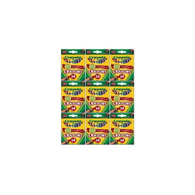 Crayola 24 Count Box of Crayons Non-Toxic Color Coloring School Supplies (9 Packs) by Crayola