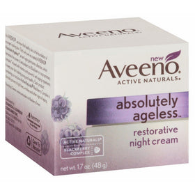 Aveeno Absolutely Ageless Night Cream 1.7 Ounce (50ml) (2 Pack)