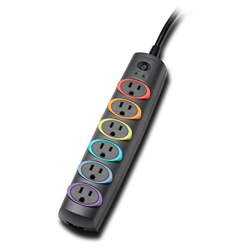 Kensington SmartSockets 6-Outlet, 7-Foot Cord, & 945 Joules Standard Surge Protector (K62147NA)