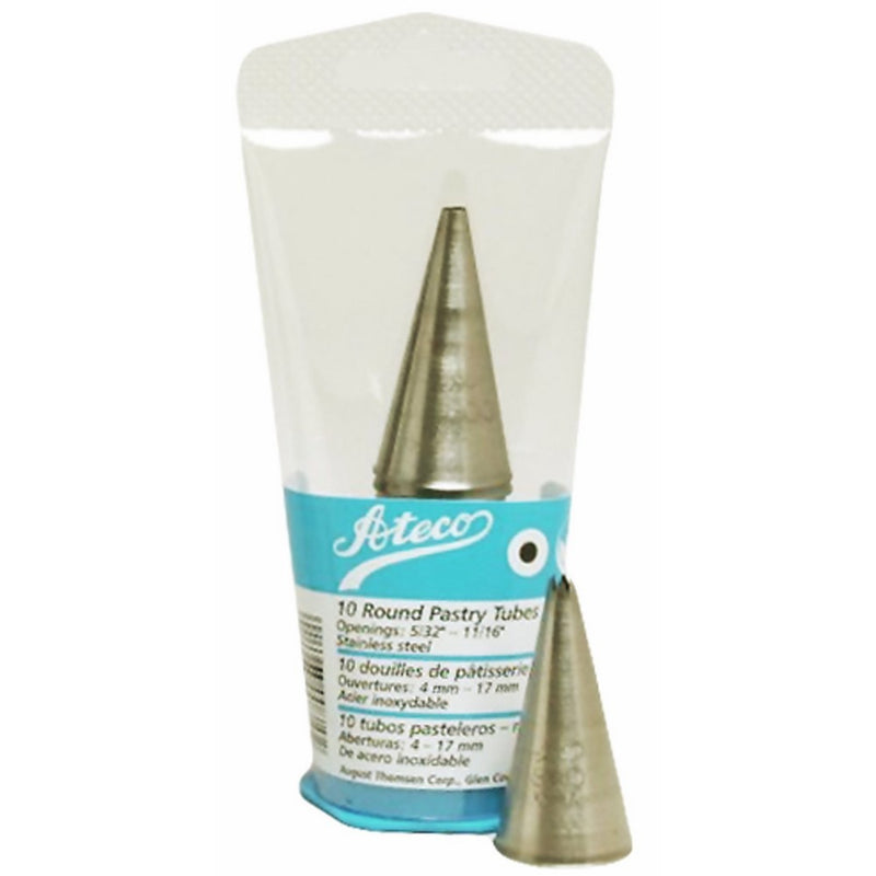 Ateco 830-10 Piece Star Tube Set, Stainless Steel Pastry Tips, Sizes 0-9
