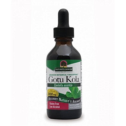 Nature's Answer Gotu Kola Herb with Organic Alcohol, 2-Fluid Ounces