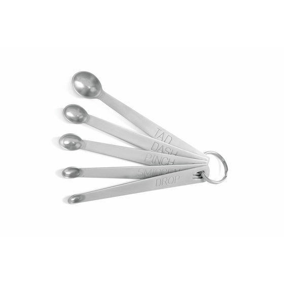 Norpro Mini Stainless Steel Measuring Spoons, Set of 5 (tad, dash, pinch, smidgen and drop)