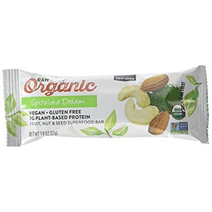 Raw Rev Organic Vegan, Gluten-Free Fruit, Nut, Seed Bars - Spirulina Dream 1.8 ounce (Pack of 12)