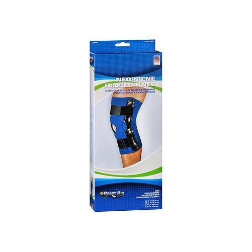 Sportaid, Knee Brace Hinged Open Patella Neoprene, Blue, Large, 15-17 inches ...