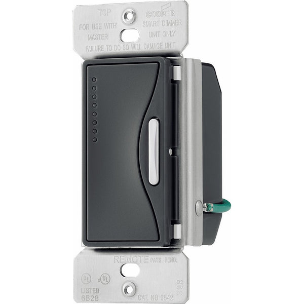 Eaton 9542SG ASPIRE Smart Accessory Dimmer with Preset, Silver Granite
