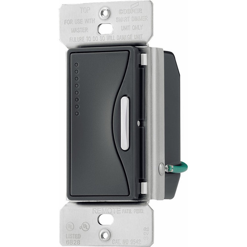 Eaton 9542SG ASPIRE Smart Accessory Dimmer with Preset, Silver Granite