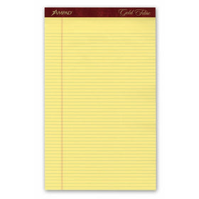 Ampad 20034 Gold Fibre Pads, 8 1/2 x 14, Canary, 50 Sheets (Pack of 12)
