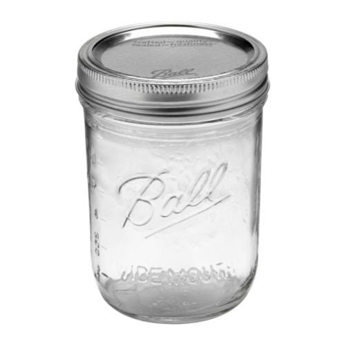 Ball Mason"PINT" Jars Wide-Mouth Can or Freeze - 12pk (by Jarden Home Brands)