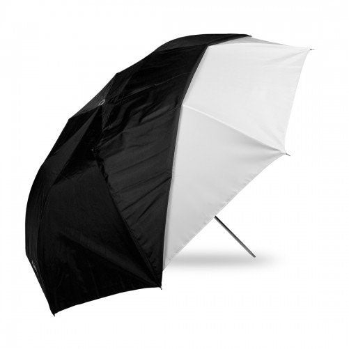 Westcott 201143-Inch Optical White Satin Collapsible with Removable Black Cover Umbrella (Black)