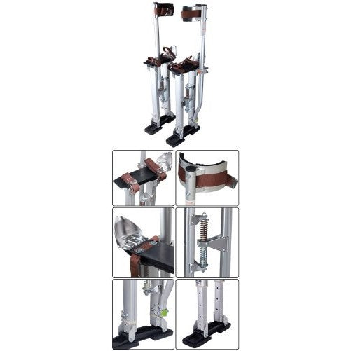 Silver Professional Grade Adjustable Drywall Stilts Taping Paint Stilt Aluminum 24“- 40"