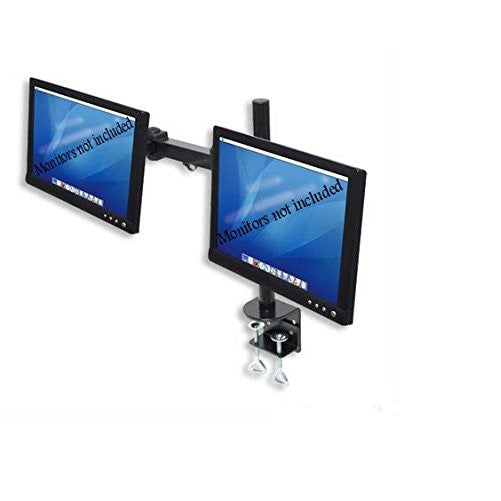 Dual LCD Monitor Stand desk clamp holds up to 24-Inch lcd monitors