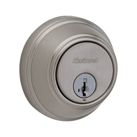 Kwikset 816 Key Control Single Cylinder Deadbolt featuring SmartKey in Satin Nickel